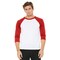 BELLA+CANVAS Three-Quarter Crewneck Baseball T-Shirt Raglan Sleeve Unisex Cotton Blend Casual Wear Athletic Style Tee